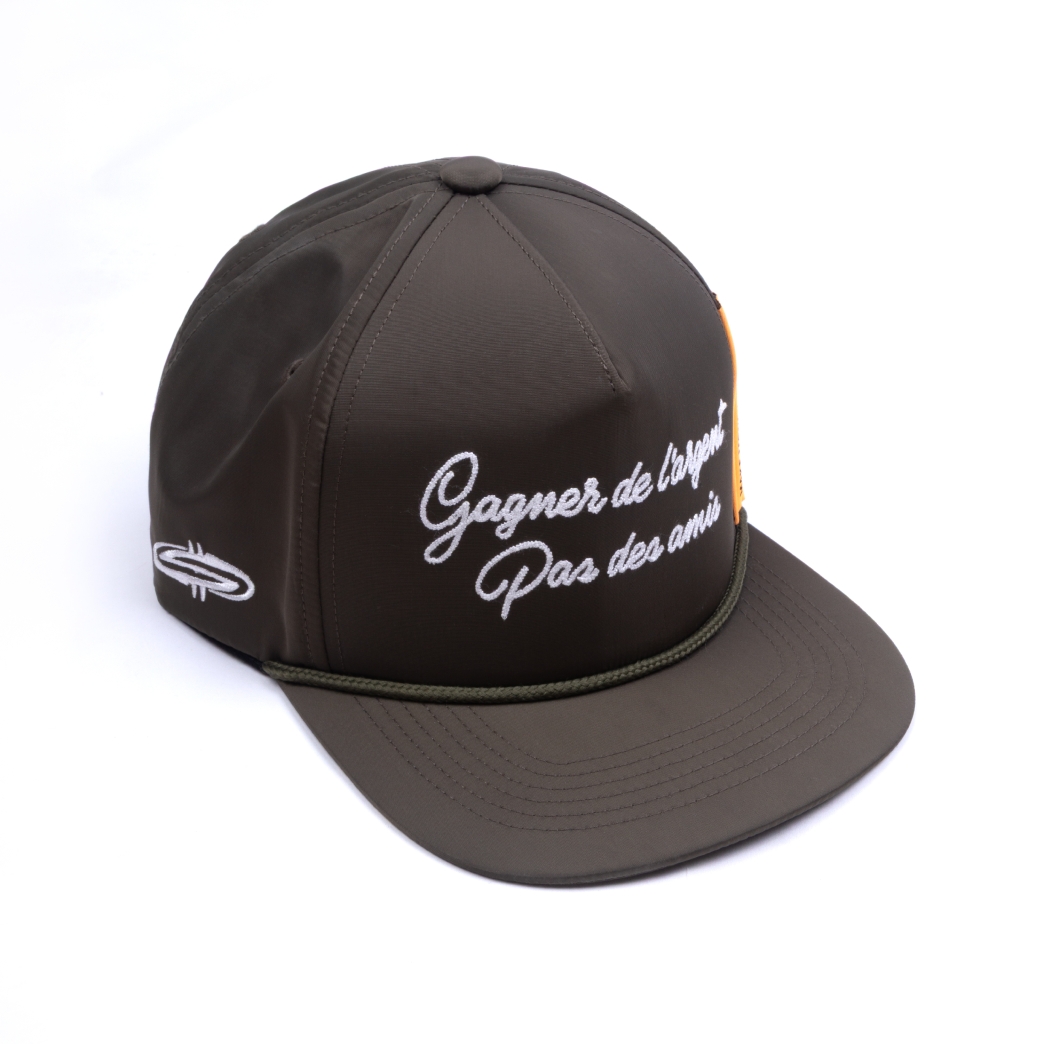 GAGNER DE LARGENT NYLON SNAPBACK IN OLIVE
