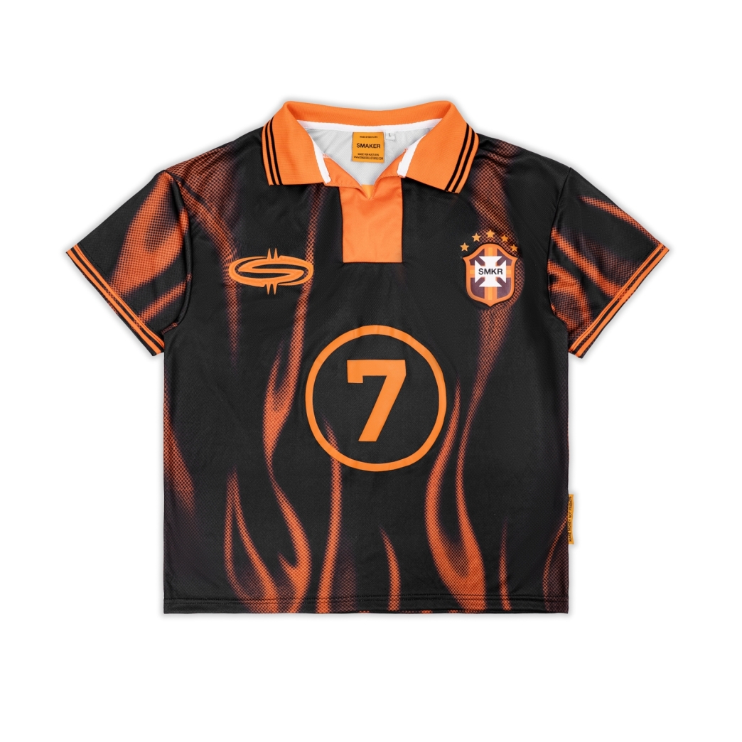 FLAME FOOTBALL JERSEY IN ORANGE
