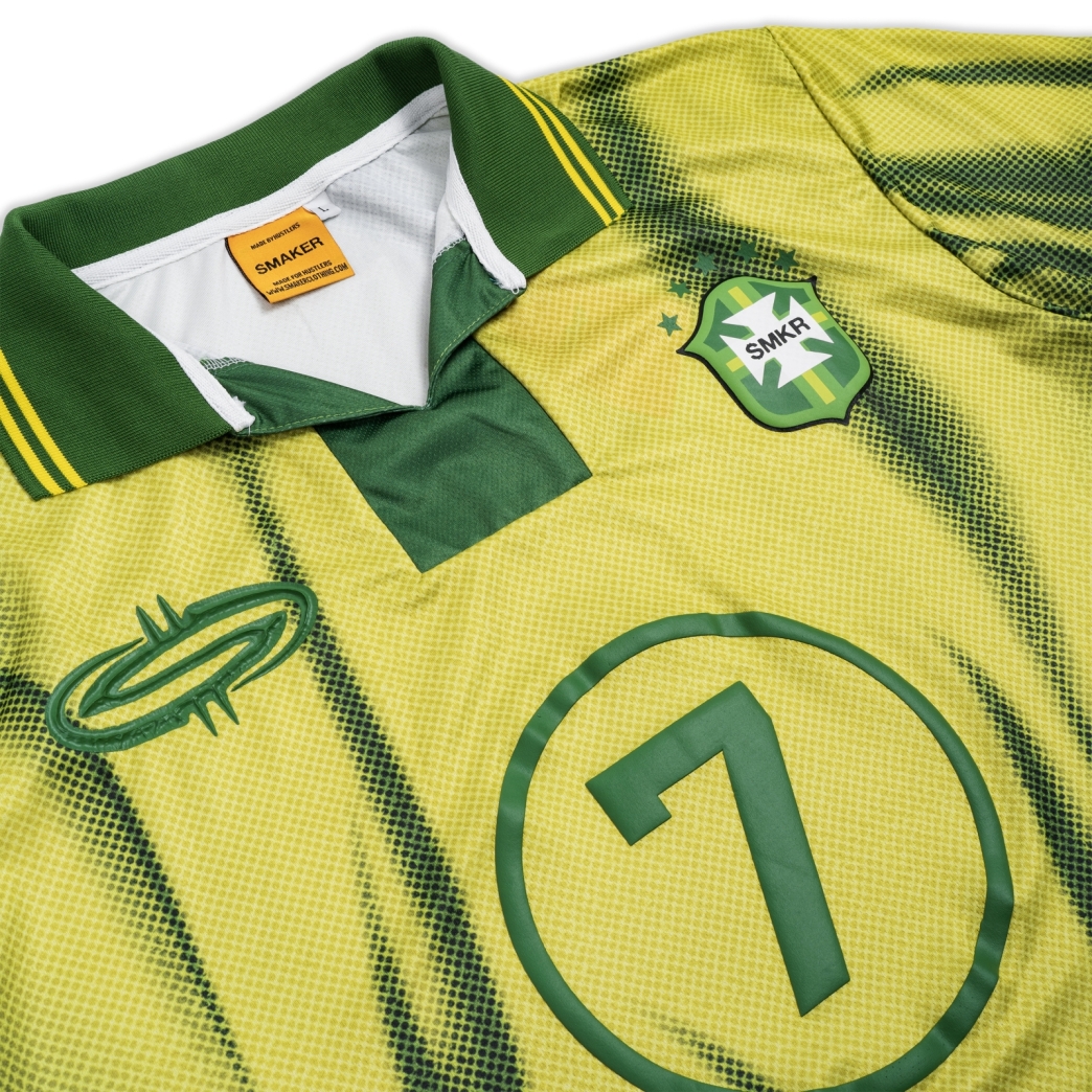 FLAME FOOTBALL JERSEY IN YELLOW