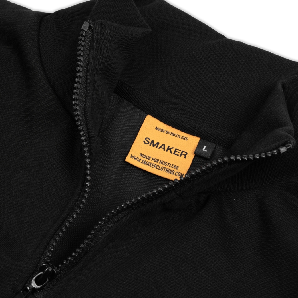 MMNF QUARTER ZIP FLEECE IN BLACK