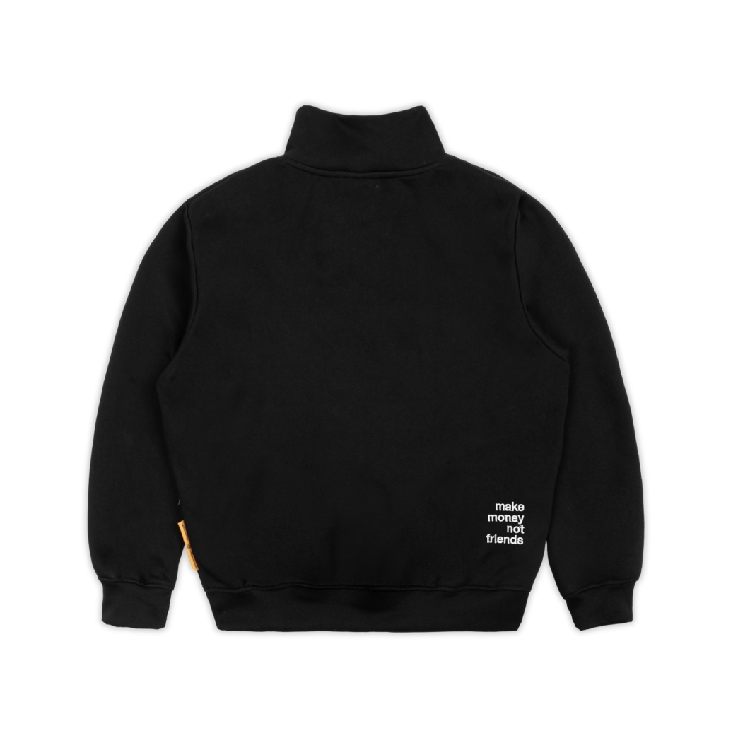 MMNF QUARTER ZIP FLEECE IN BLACK