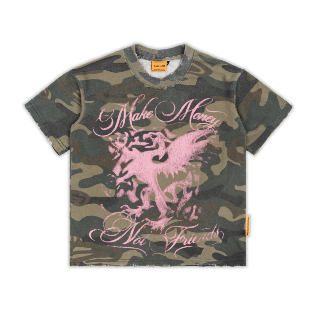 MMNF LION WASHED TEE IN CAMO