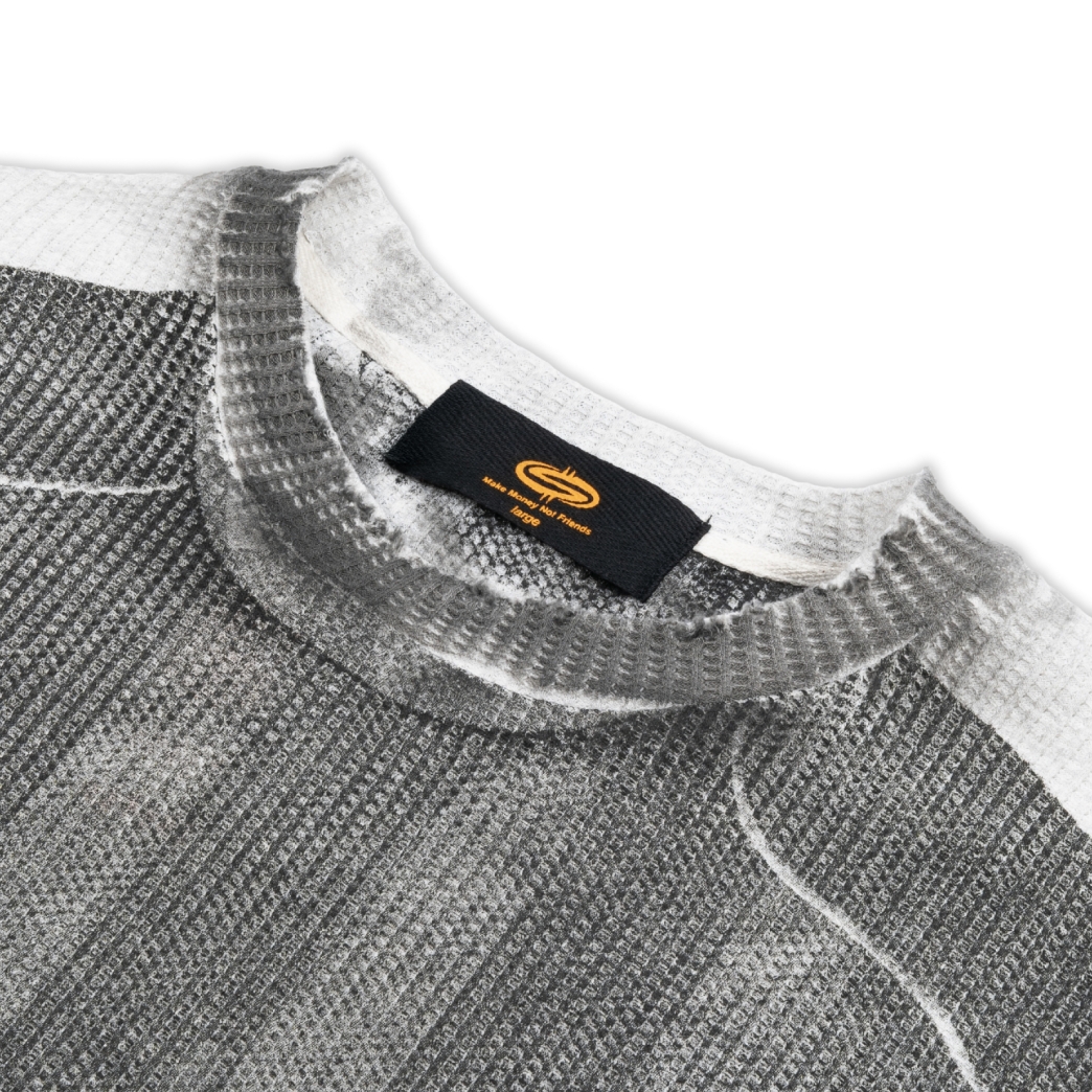 FOOTBALL LONG SLEEVE WAFFLE WASHED TEE
