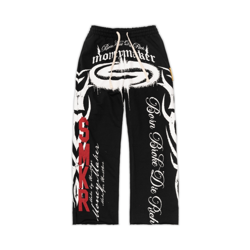 DIE RICH SWEAT PANTS IN BLACK