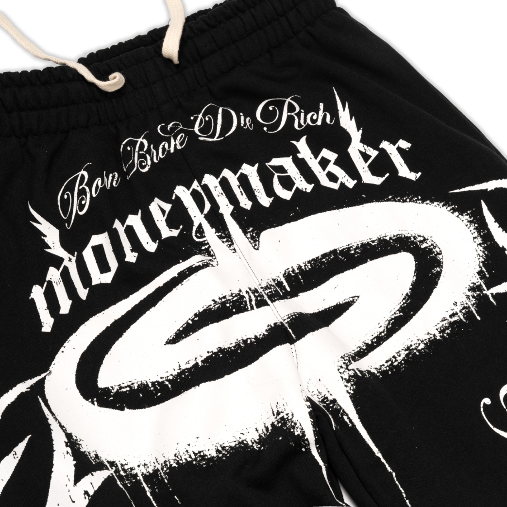 DIE RICH SWEAT PANTS IN BLACK