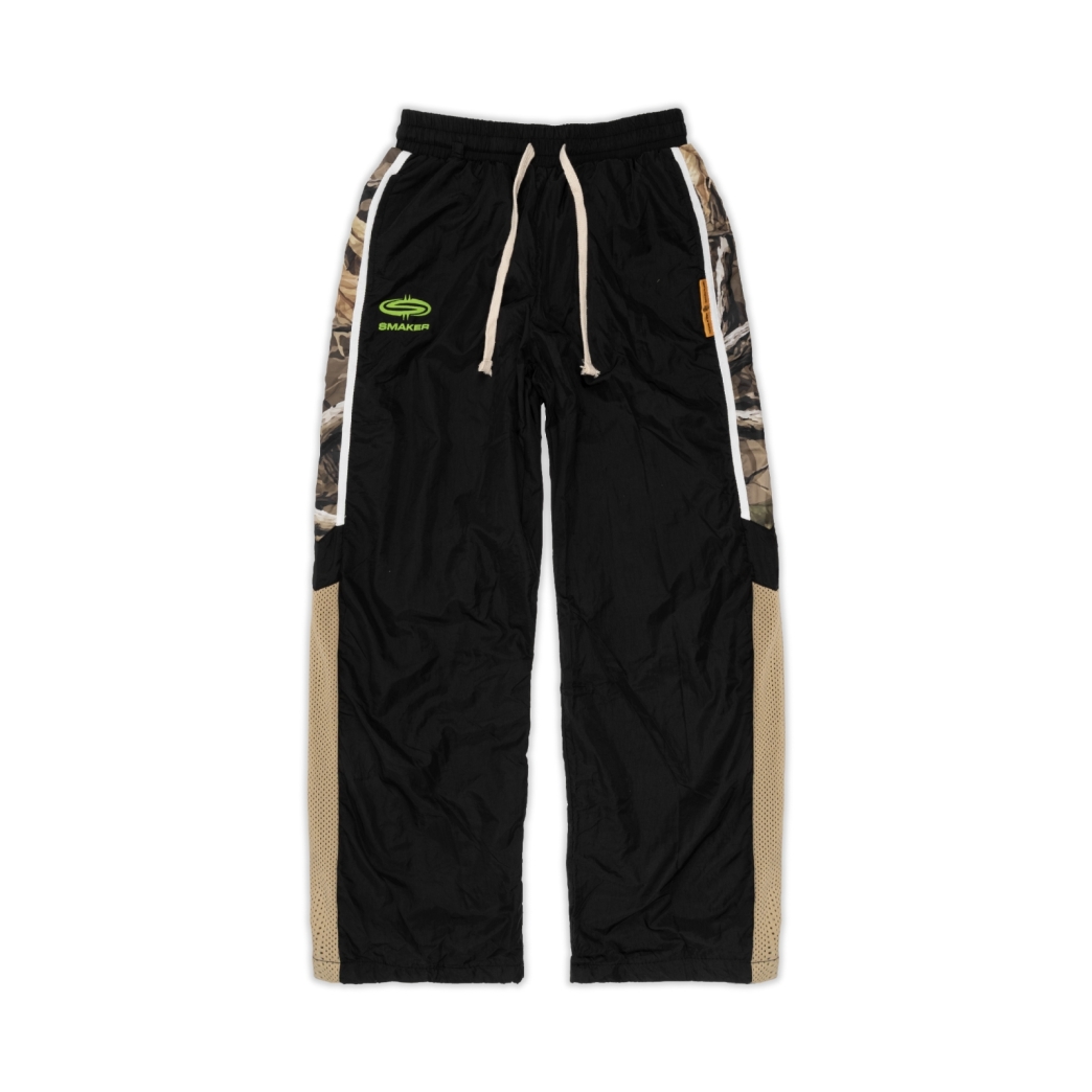 LEAF CAMO TRACK PANTS IN BLACK
