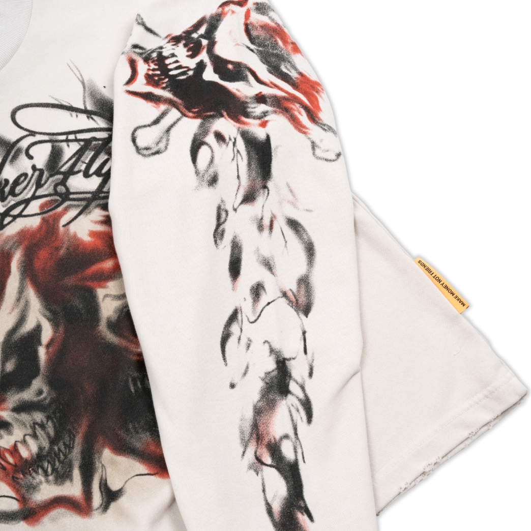 $4L SKULLS SWEATER IN CREAM