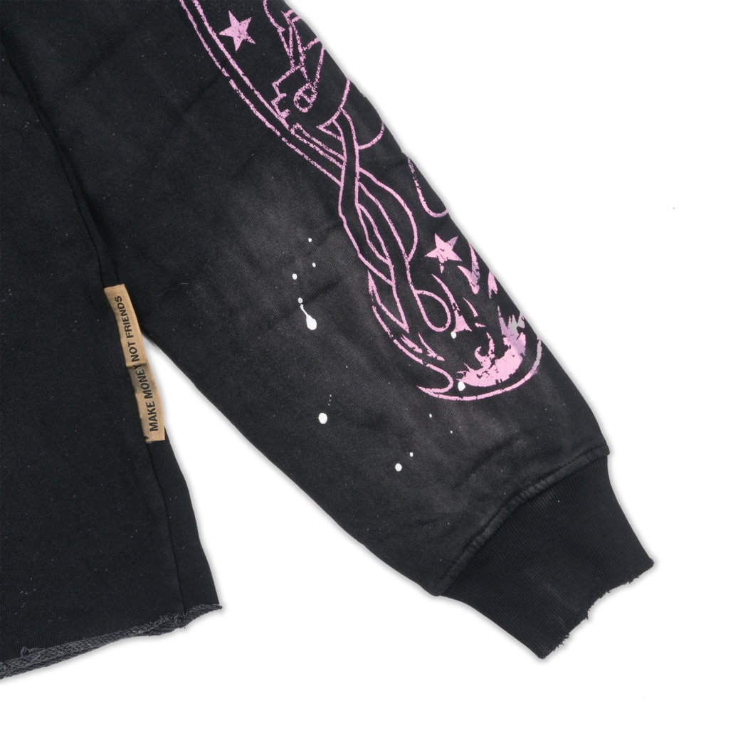 $MAKER WORLDWIDE WASHED SWEATER IN BLACK