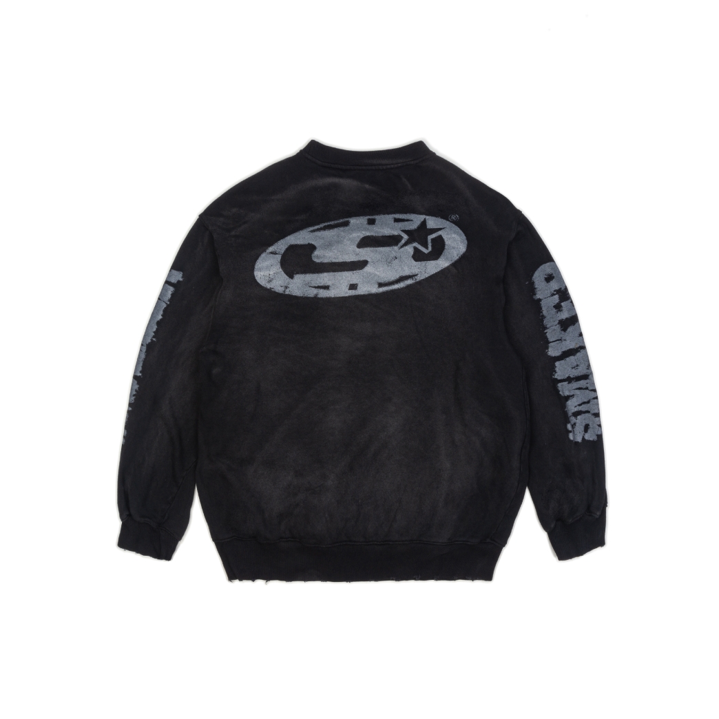 ADDICTED WASHED SWEATER IN BLACK