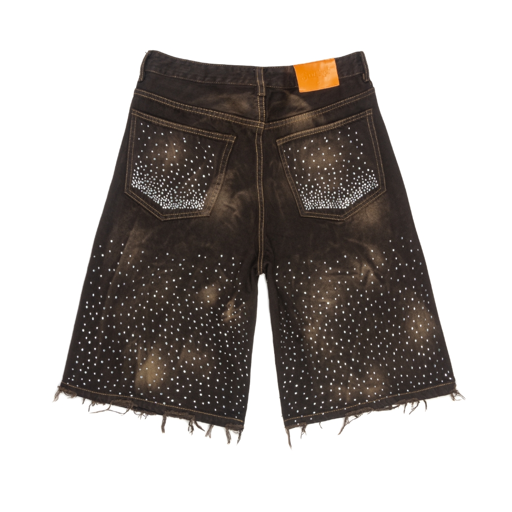 DIAMOND BAGGY SHORT IN WASHED BROWN