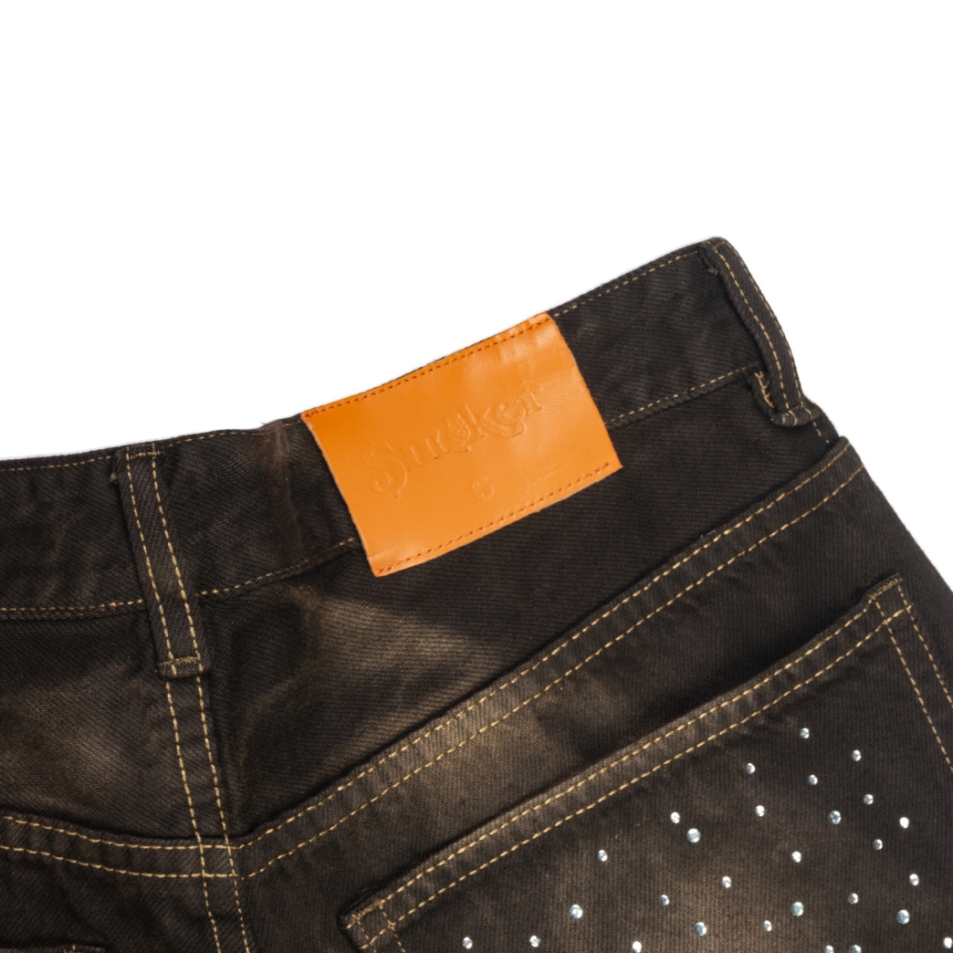 DIAMOND BAGGY SHORT IN WASHED BROWN