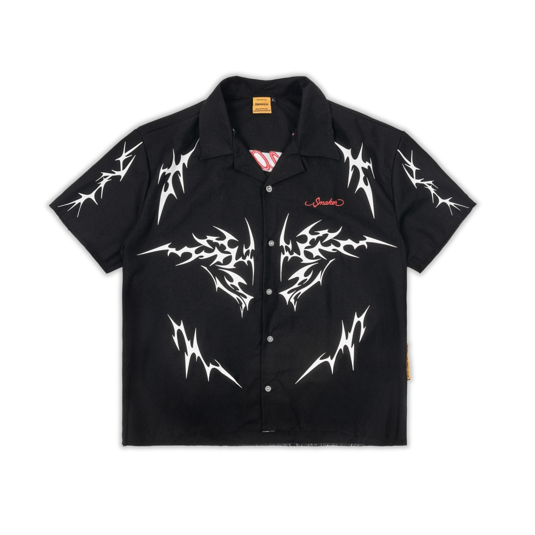 TRIBAL DRAGON SHIRT IN BLACK