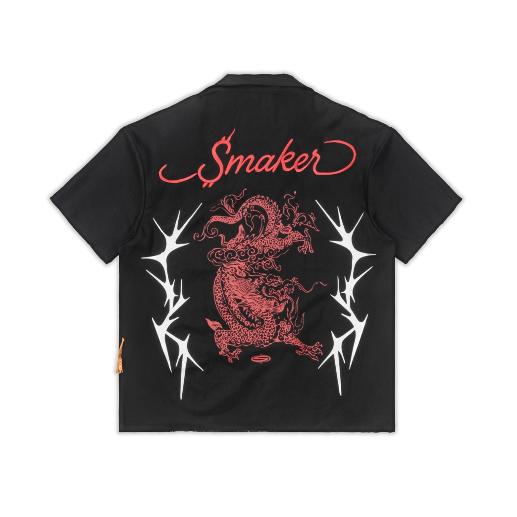 TRIBAL DRAGON SHIRT IN BLACK