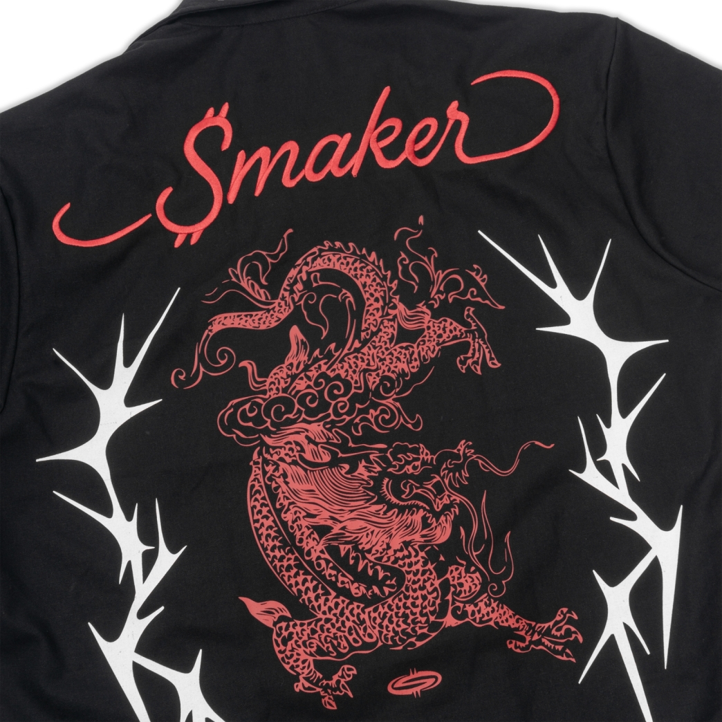 TRIBAL DRAGON SHIRT IN BLACK