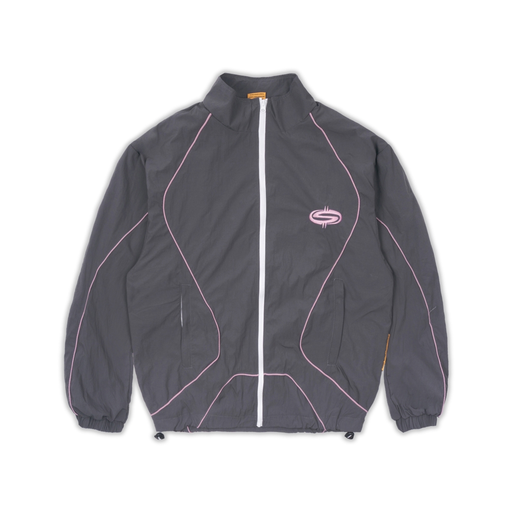 $MAKER NYLON TRACKSUIT JACKET IN GREY