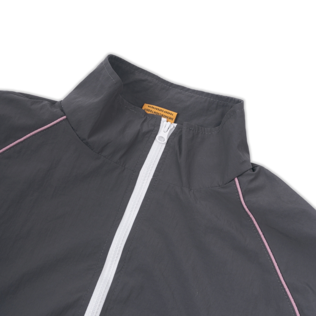 $MAKER NYLON TRACKSUIT JACKET IN GREY