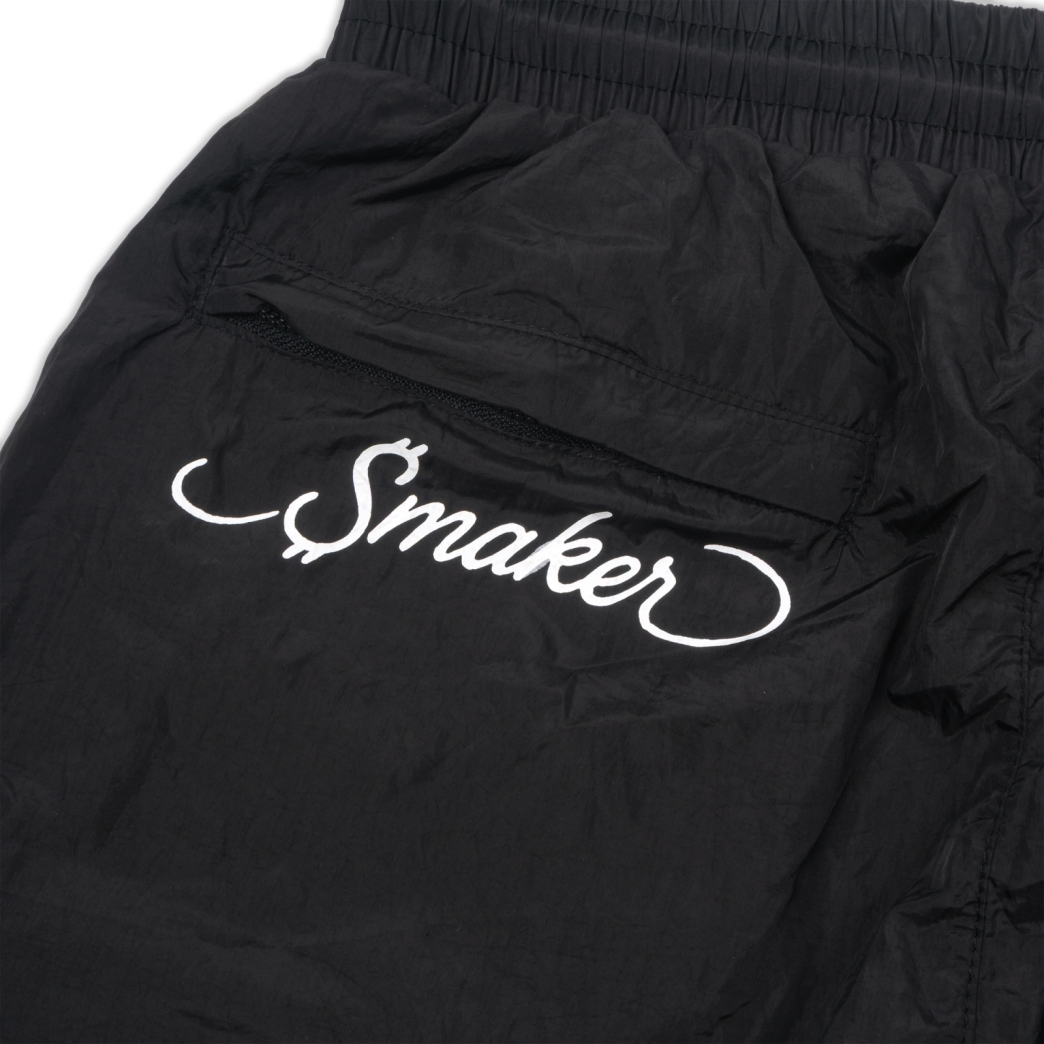 HUSTLERS RACING NYLON SHORT IN BLACK 