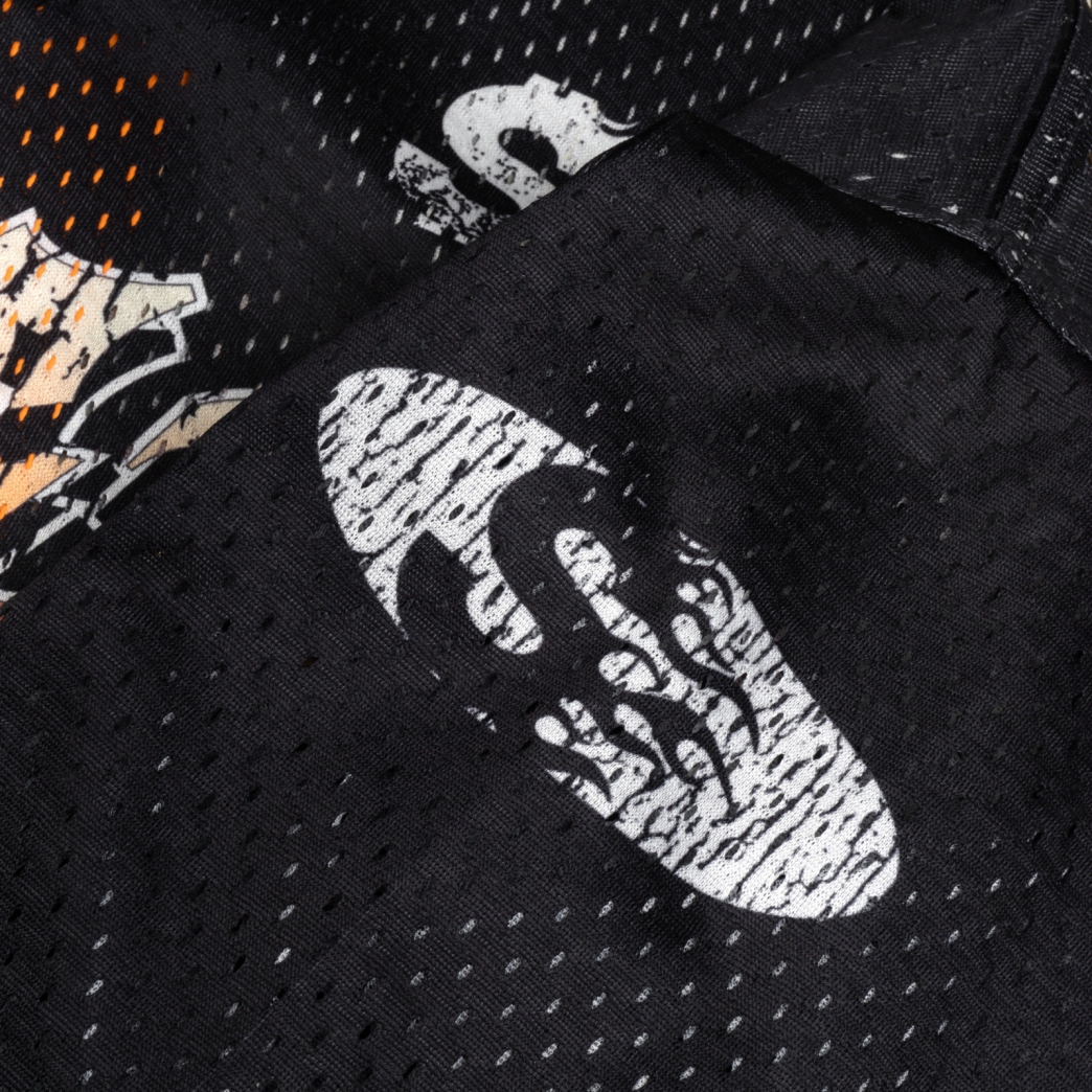 68 MESH LONG SLEEVE TEE IN BLACK