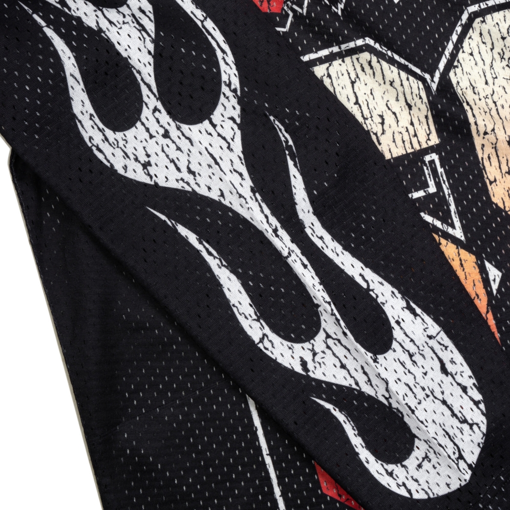 68 MESH LONG SLEEVE TEE IN BLACK