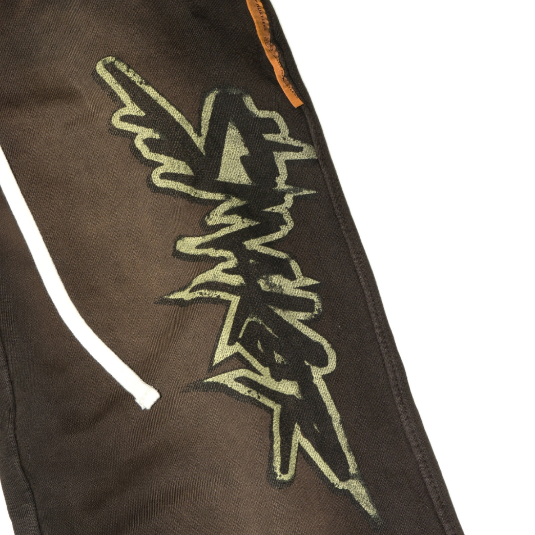 VINTAGE SMAKER WASHED SWEAT PANTS IN BROWN