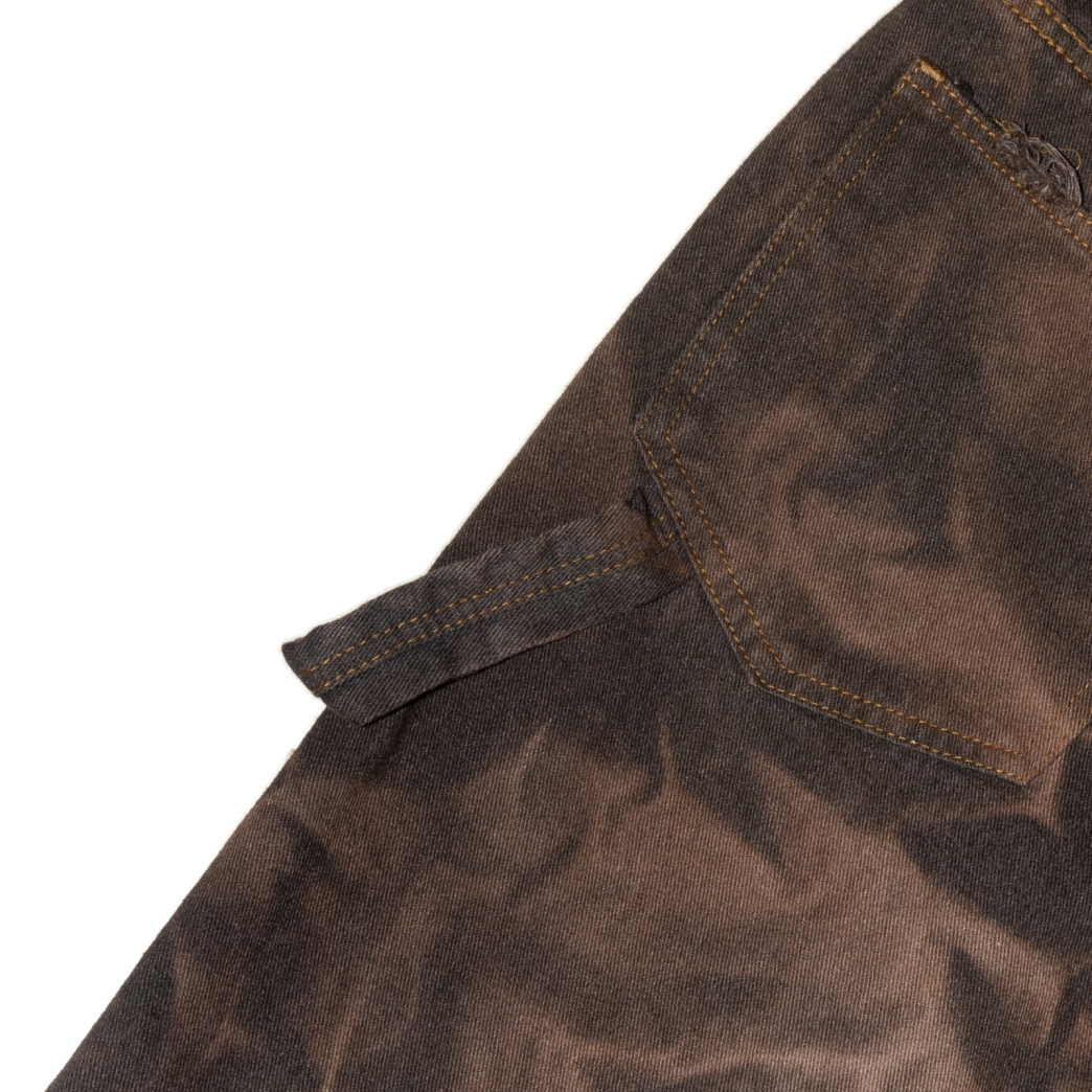 WRINKLE WASHED BAGGY JEANS IN BROWN