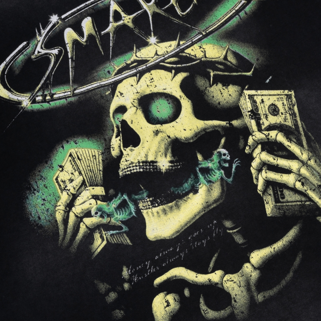 MONEY CALL WASHED TEE IN BLACK 