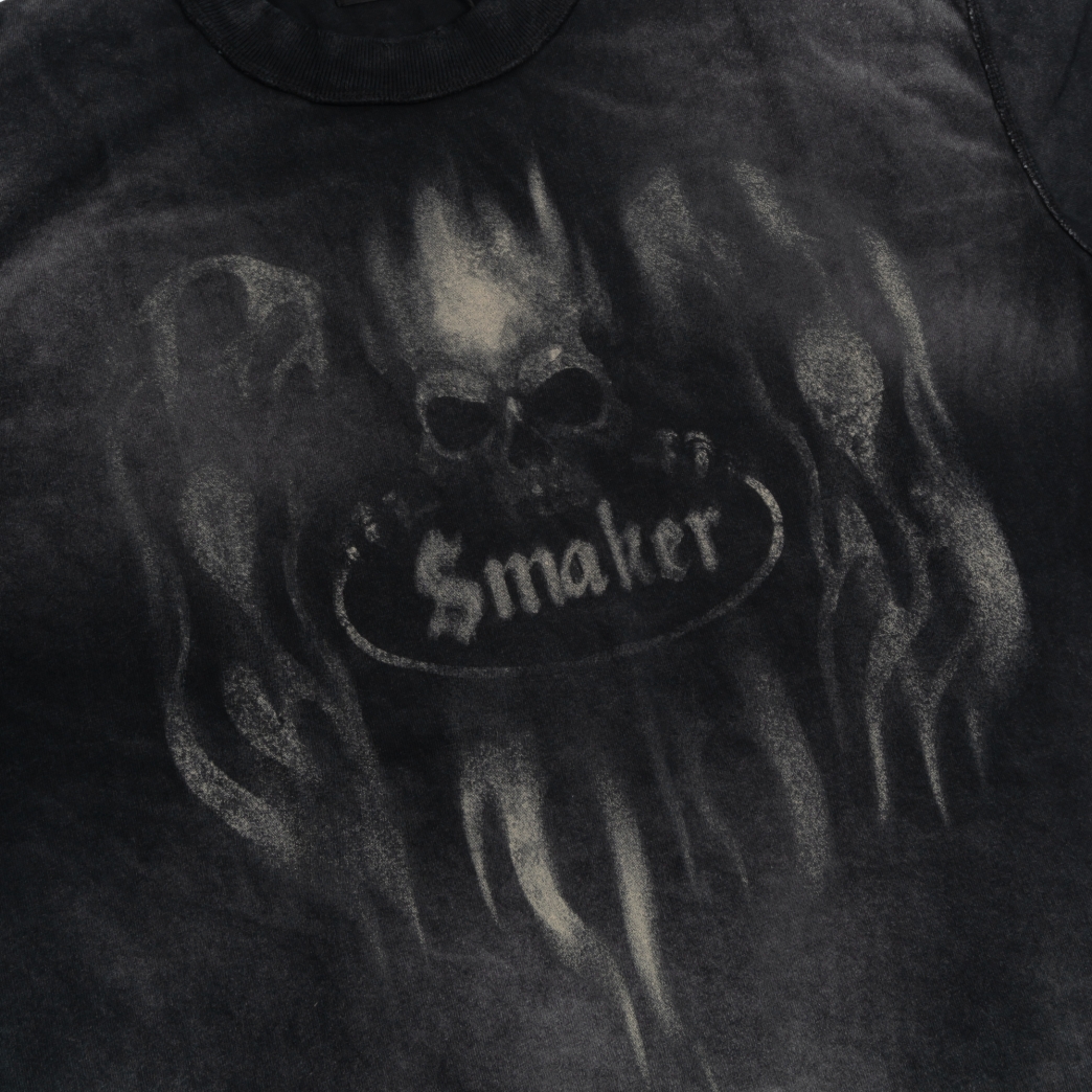 $OE WASHED TEE IN BLACK