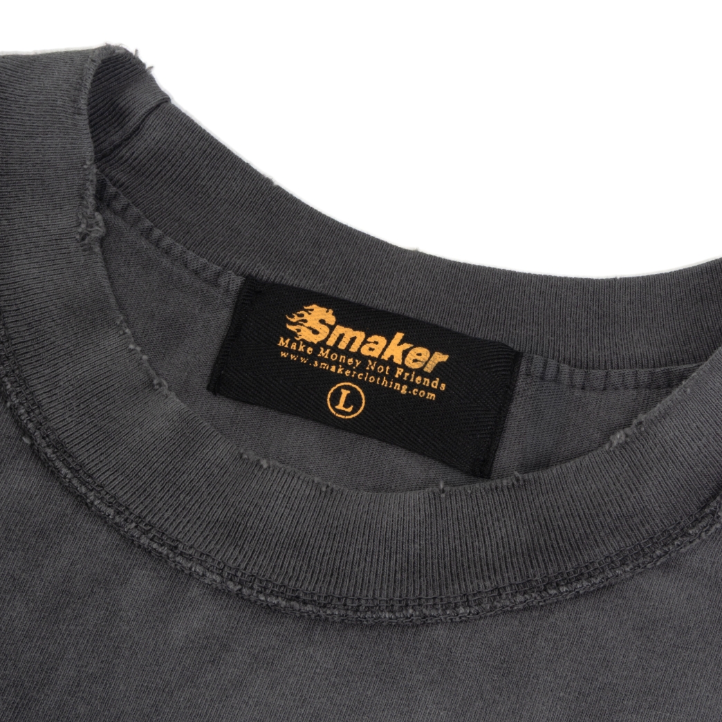SINNER WORLD WASHED TEE IN GREY