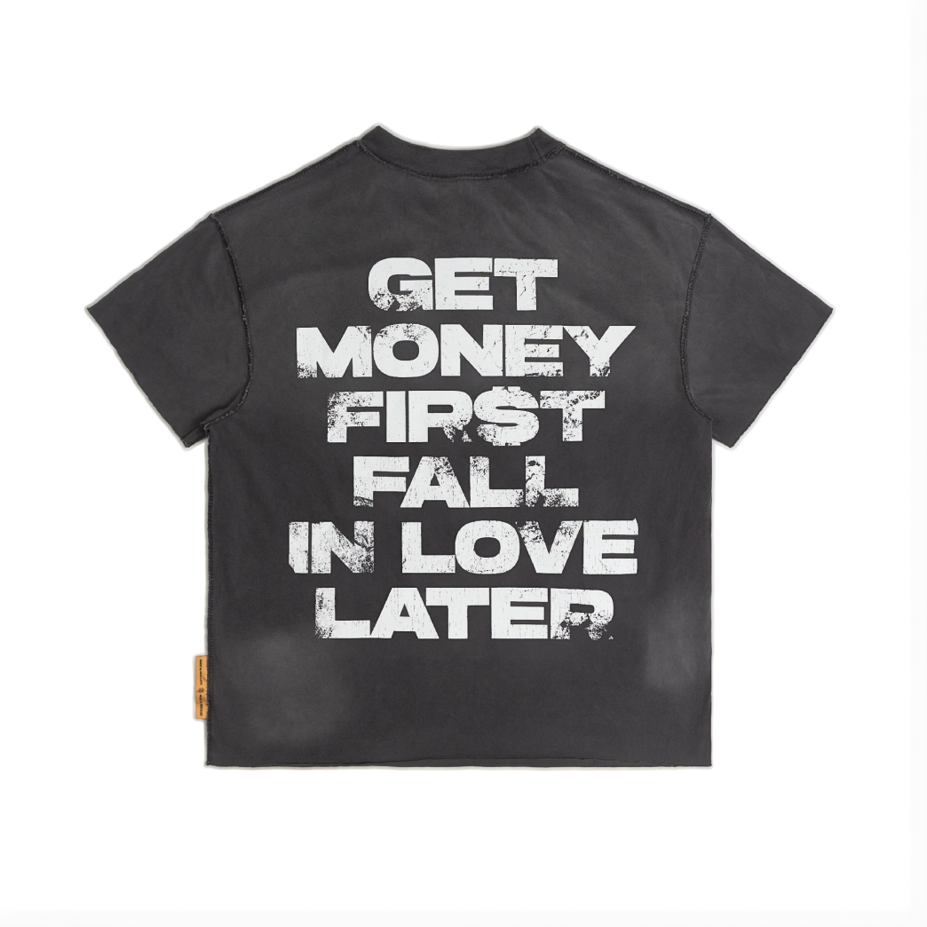 SINNER WORLD WASHED TEE IN GREY