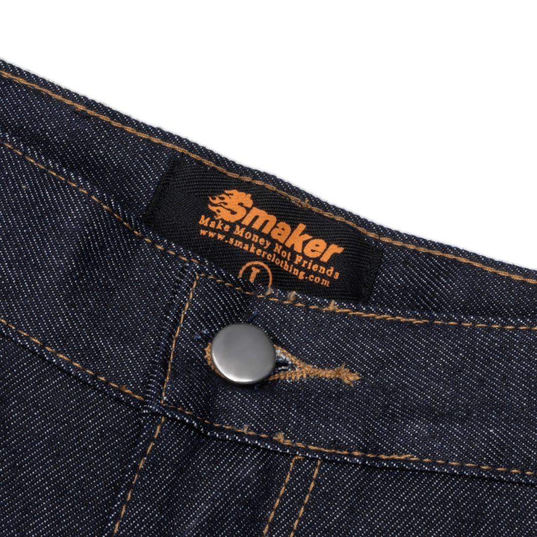 LOGO RAW DENIM JEANS