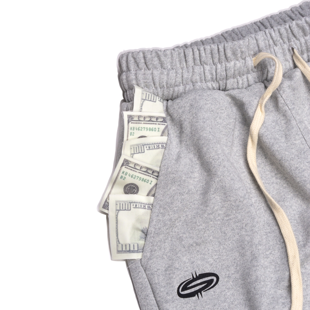 2 POCKETS FULL SWEAT PANTS IN GRAY