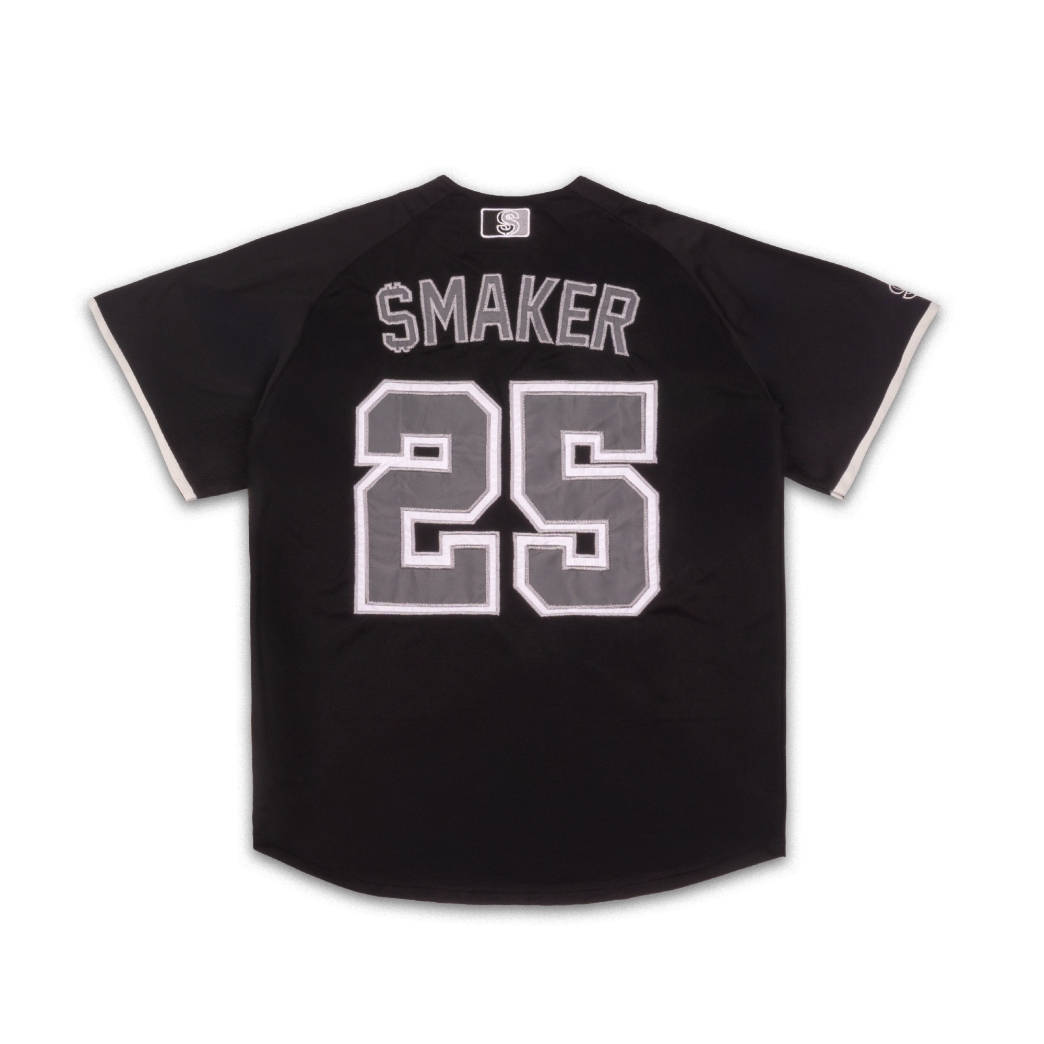 THE $ BASEBALL JERSEY IN BLACK