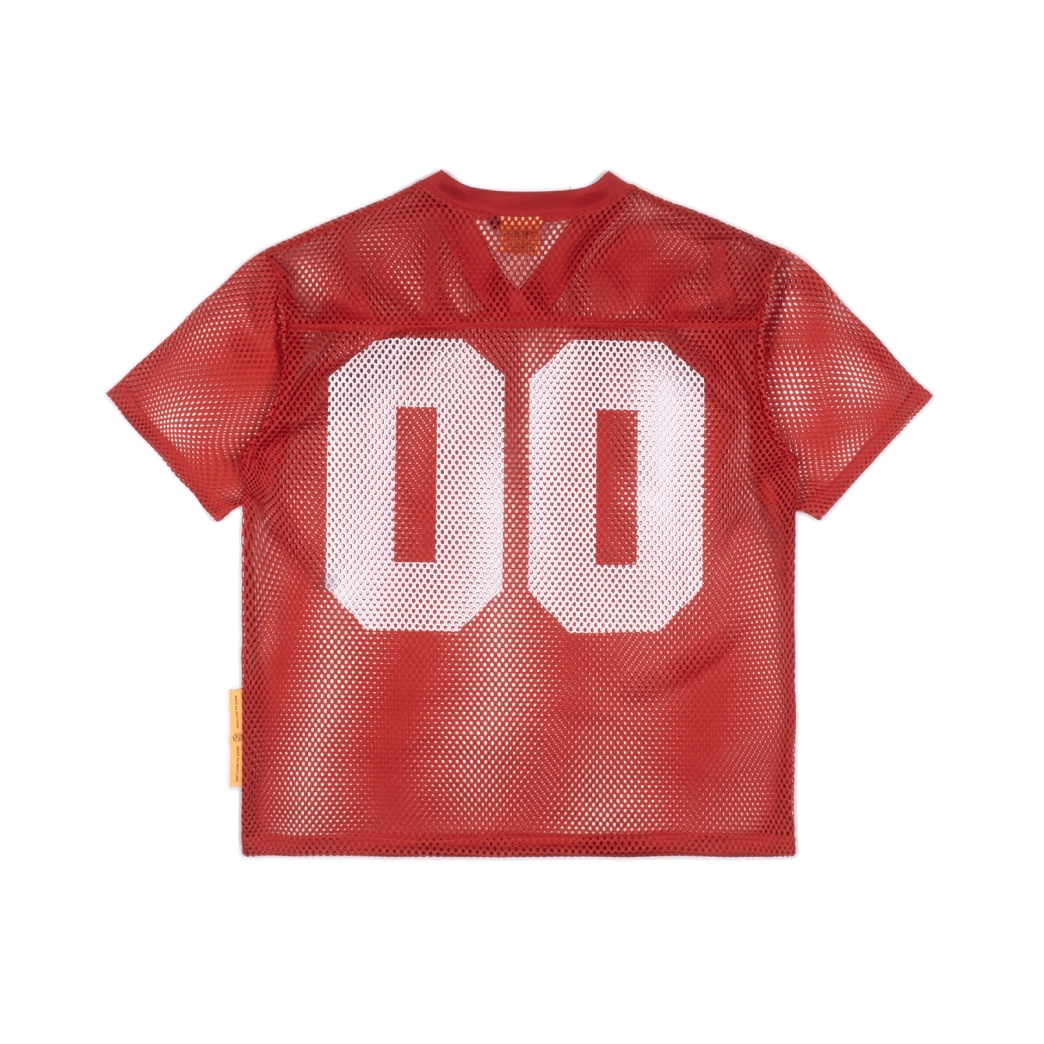 PROPERTY MESH BOXY TEE IN RED