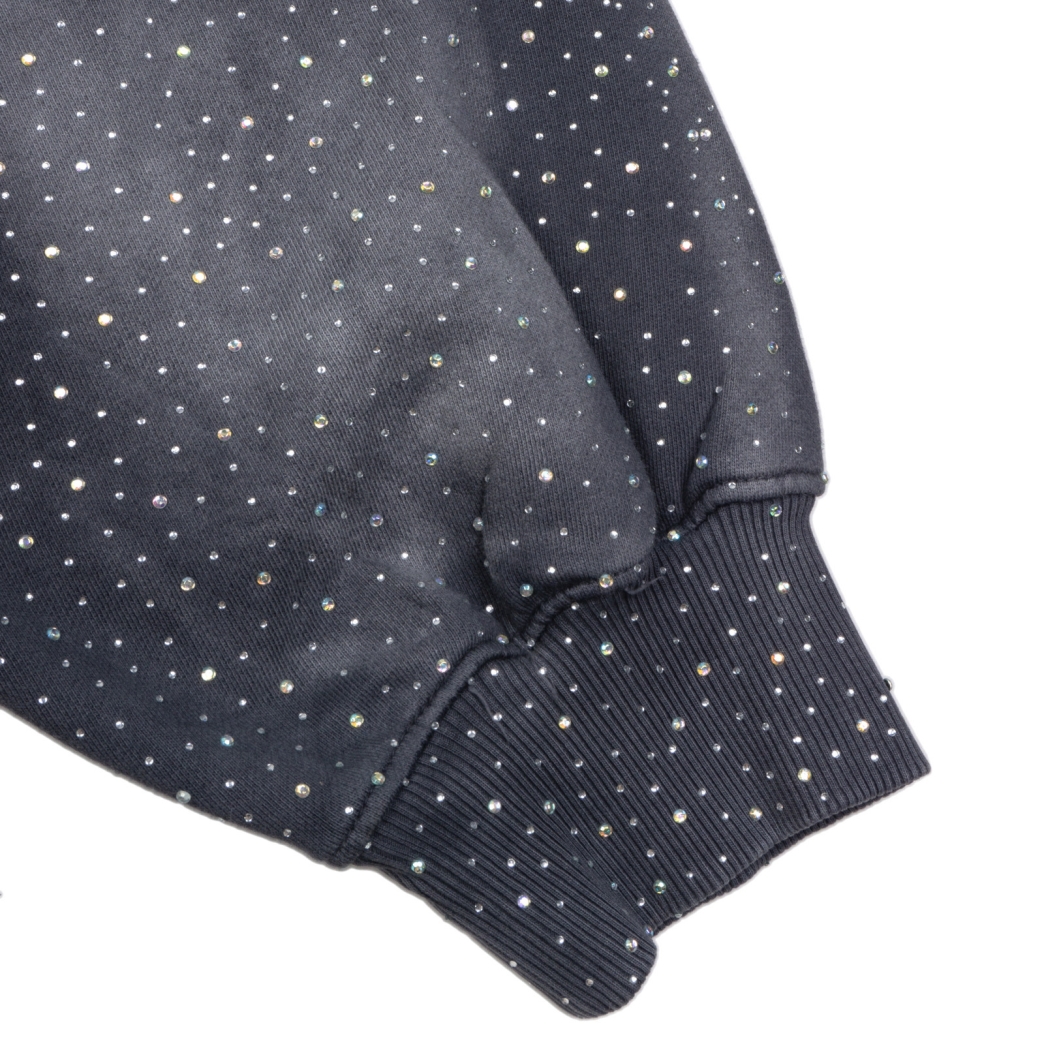 ICED OUT WASHED HOODIE IN GREY