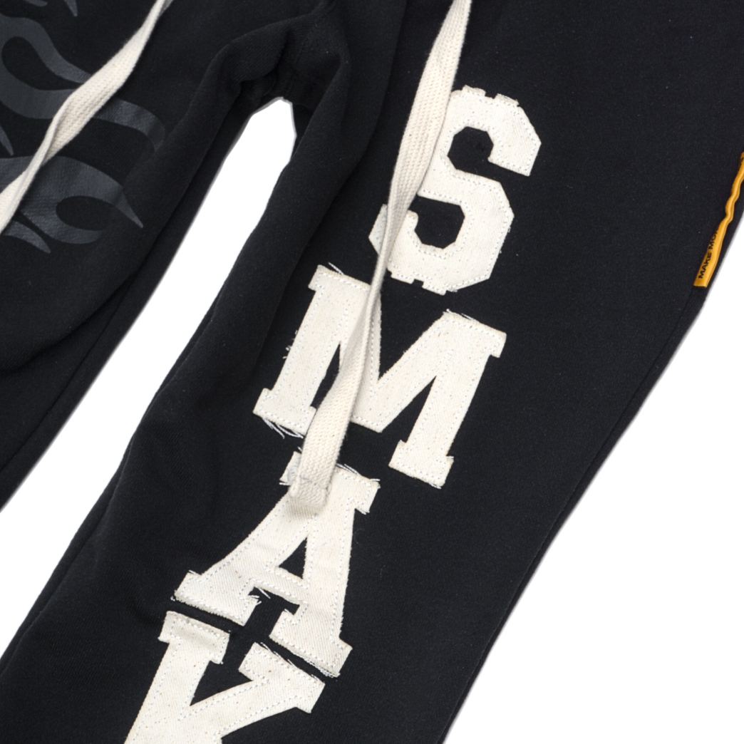 PATCH LOGO SWEAT PANTS IN BLACK
