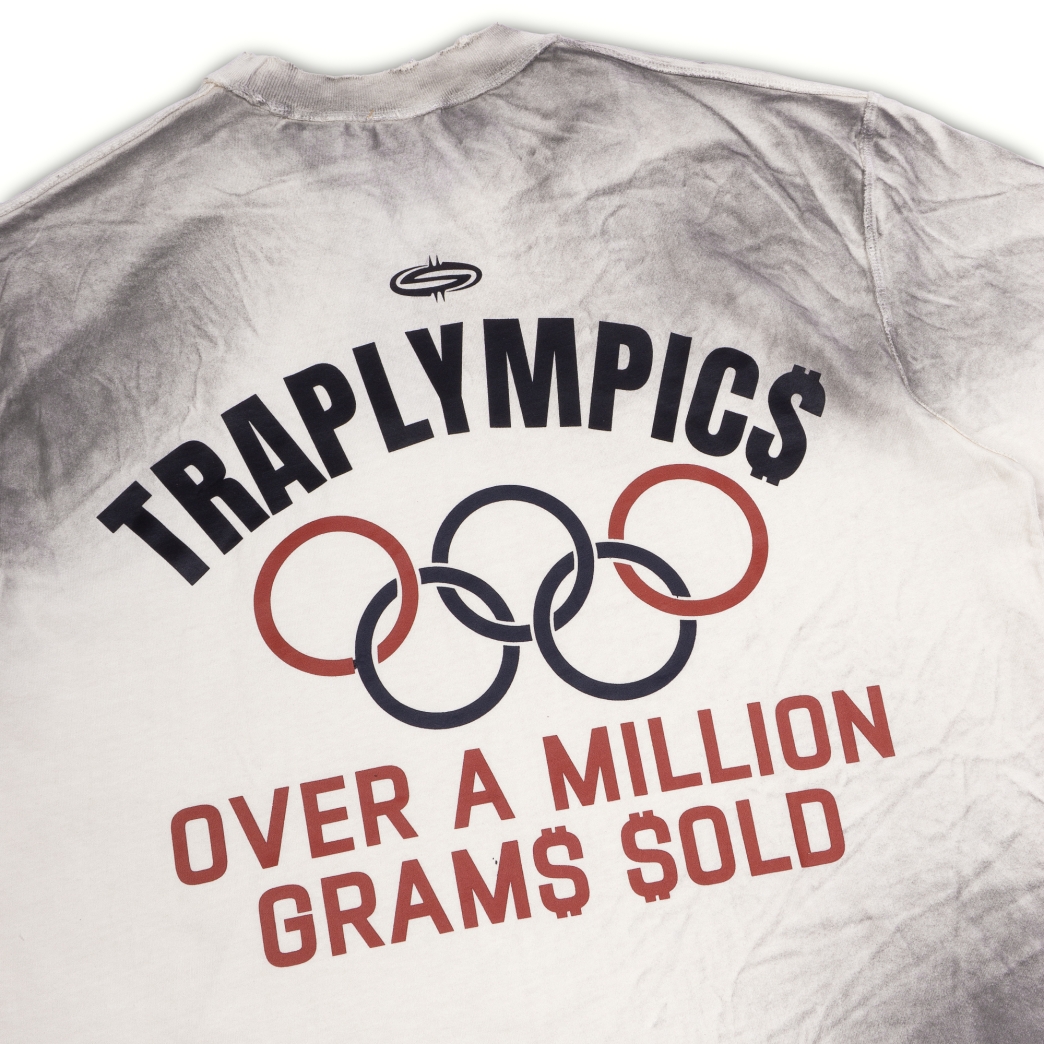 TRAPLYMPIC WASHED TEE IN CREAM