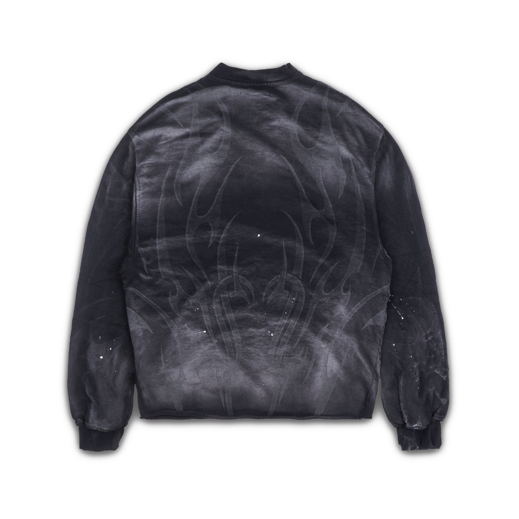 TRIBAL WASHED SWEATER IN GREY