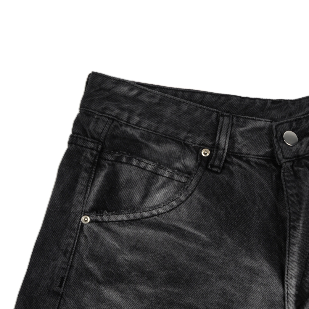 DIAMOND FLAME WASHED BAGGY SHORT IN GREY