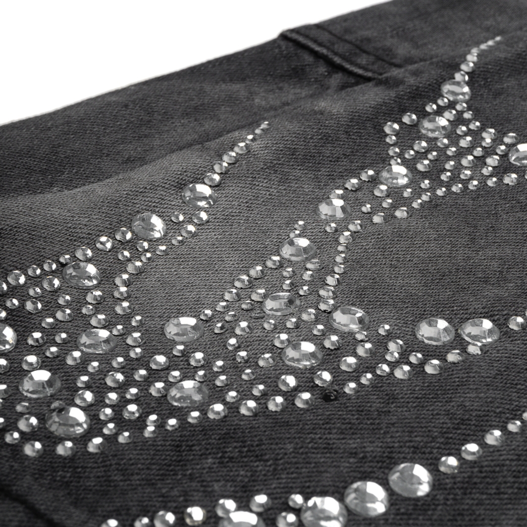 DIAMOND FLAME WASHED BAGGY SHORT IN GREY