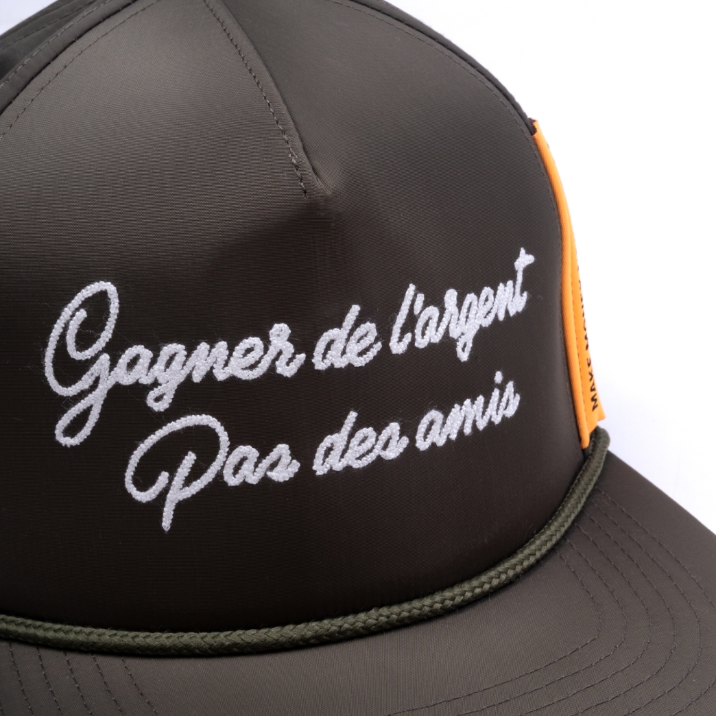 GAGNER DE LARGENT NYLON SNAPBACK IN OLIVE