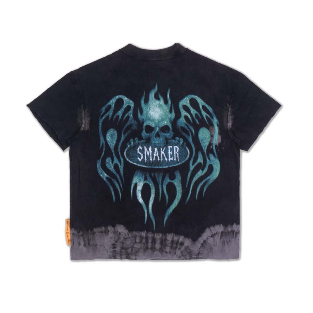 FLAME $MAKER WASHED TEE IN BLACK