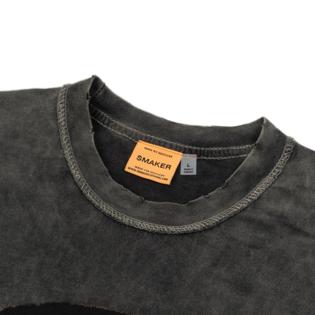 THE EYE SHORT SLEEVES WASHED TEE IN GREY