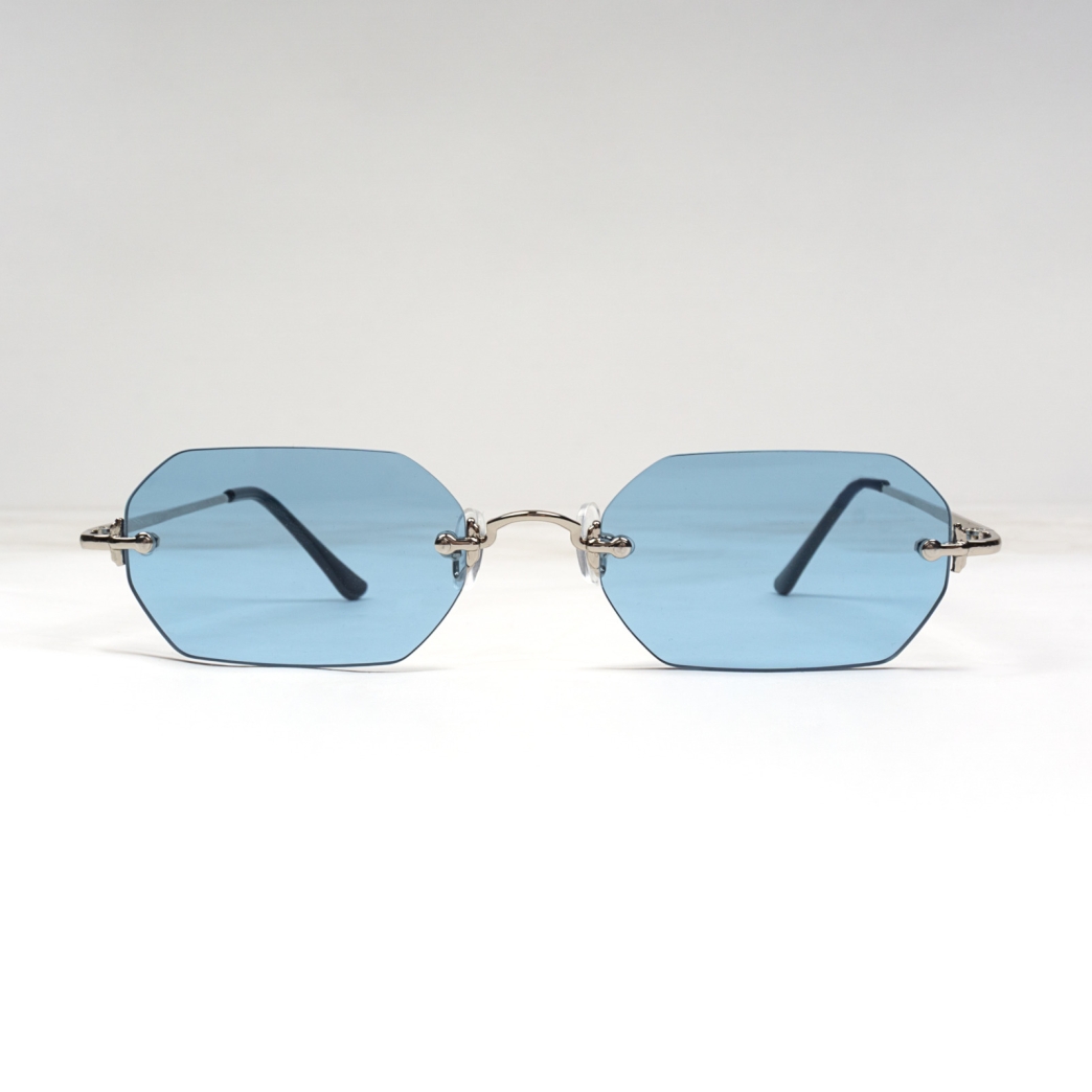 ELLIPSE SUNGLASSES IN LIGHT BLUE