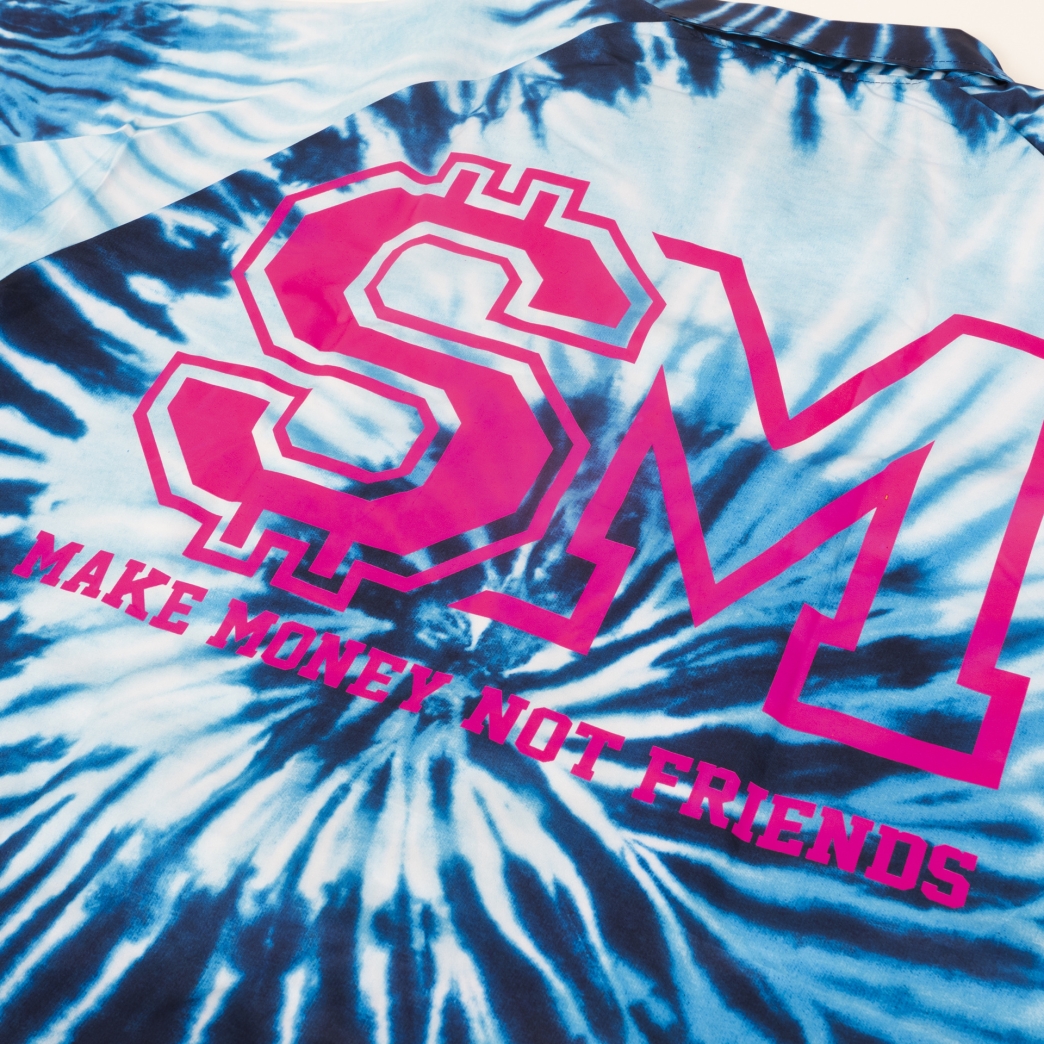 BACK LOGO TIE DYE JACKET IN BLUE