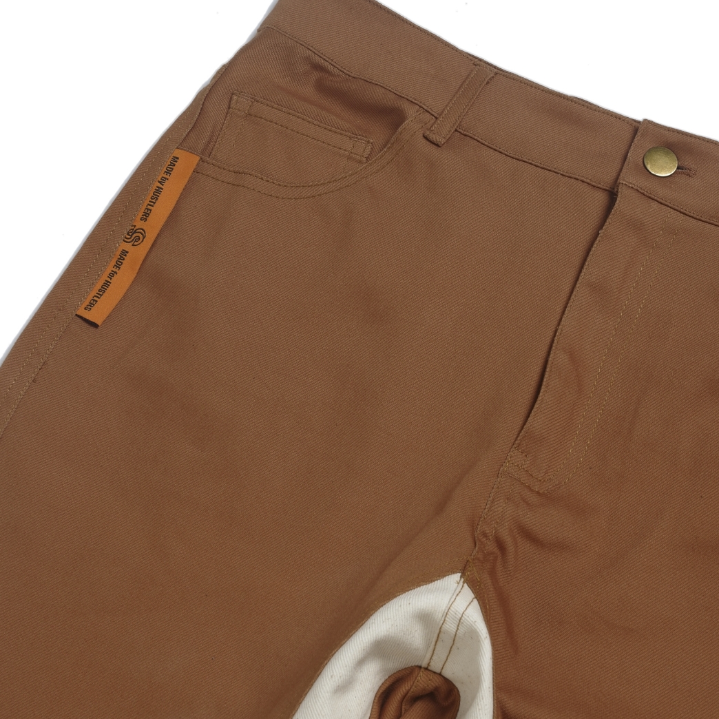 STRIPES KHAKI PANTS IN BROWN