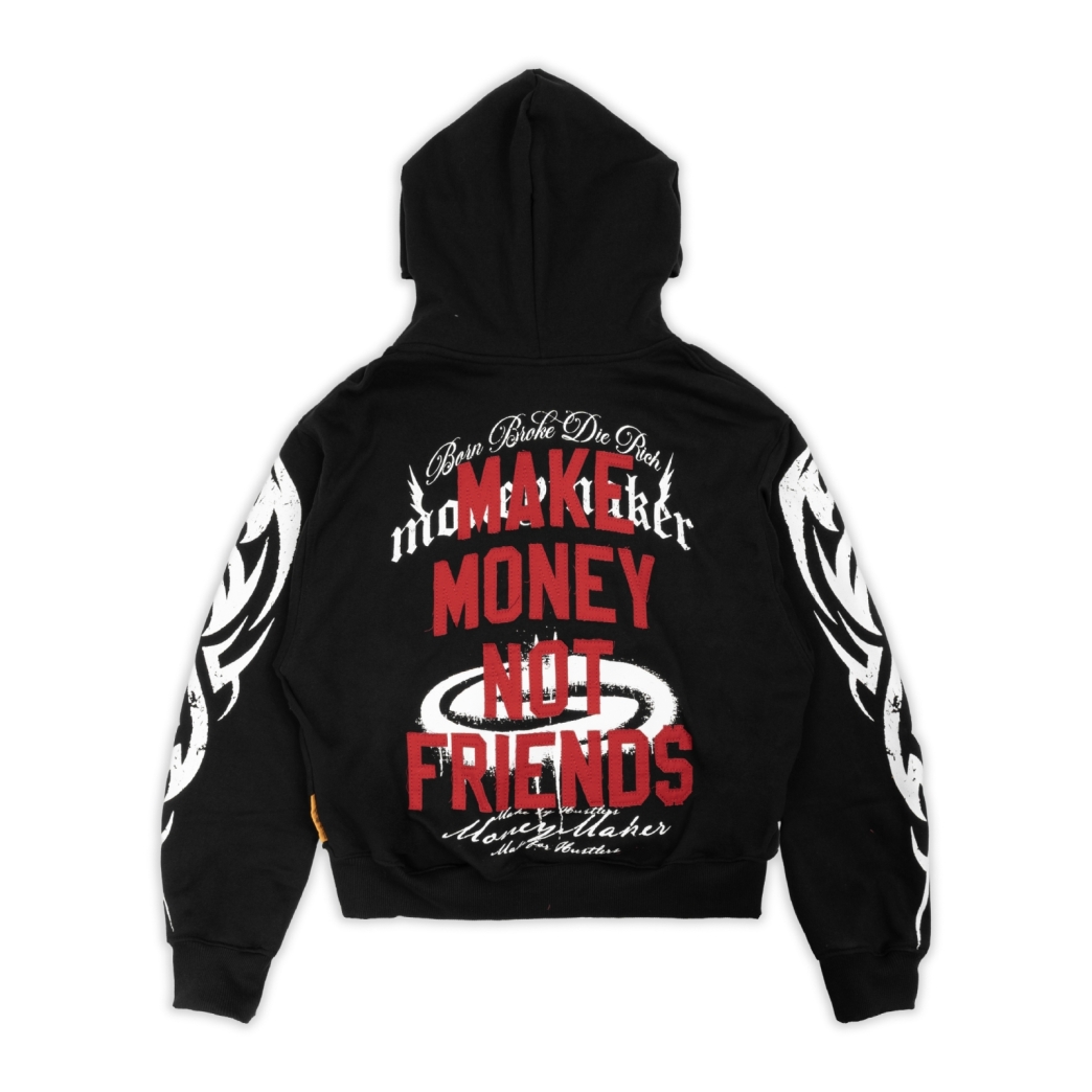 DIE RICH HOODIE IN BLACK