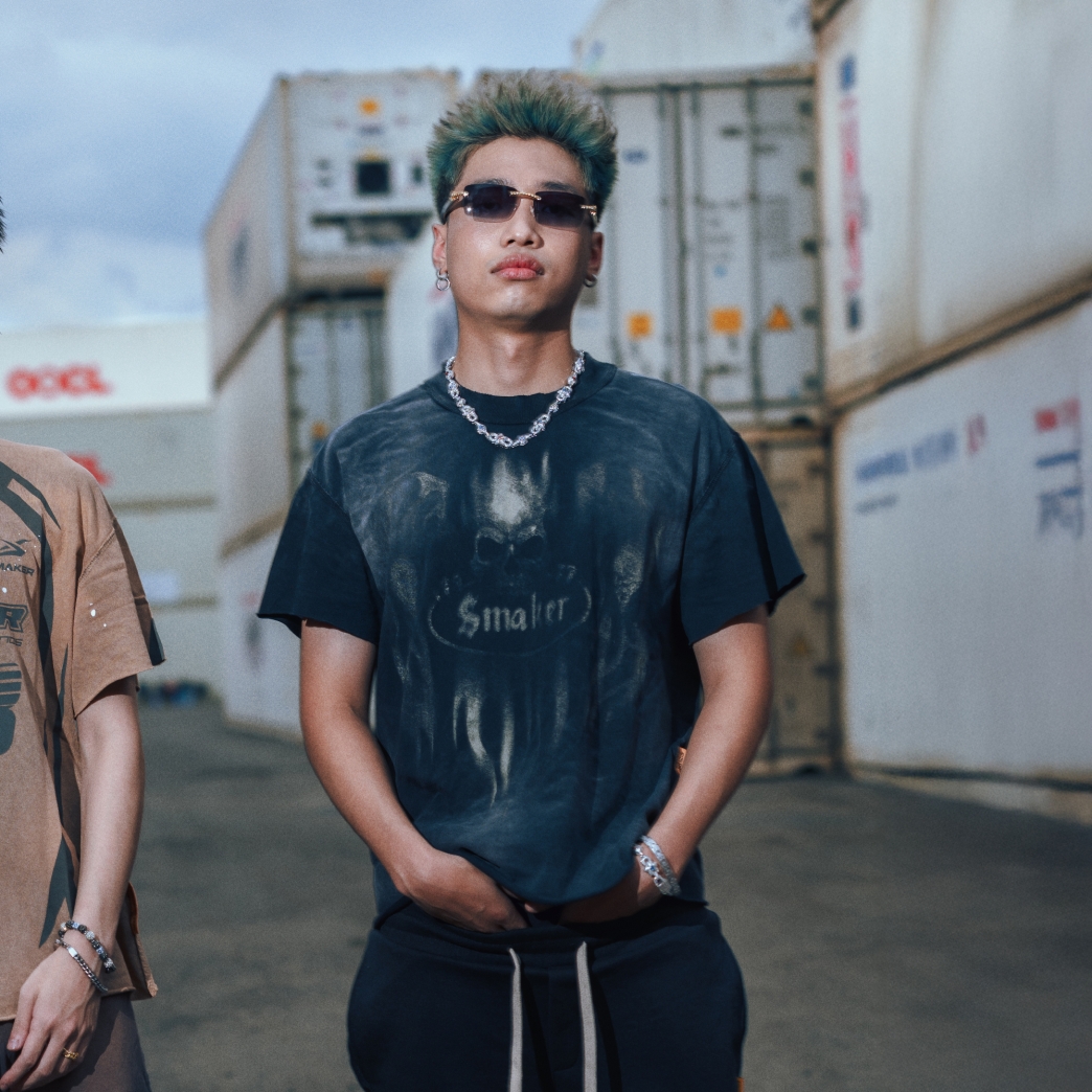 $OE WASHED TEE IN BLACK