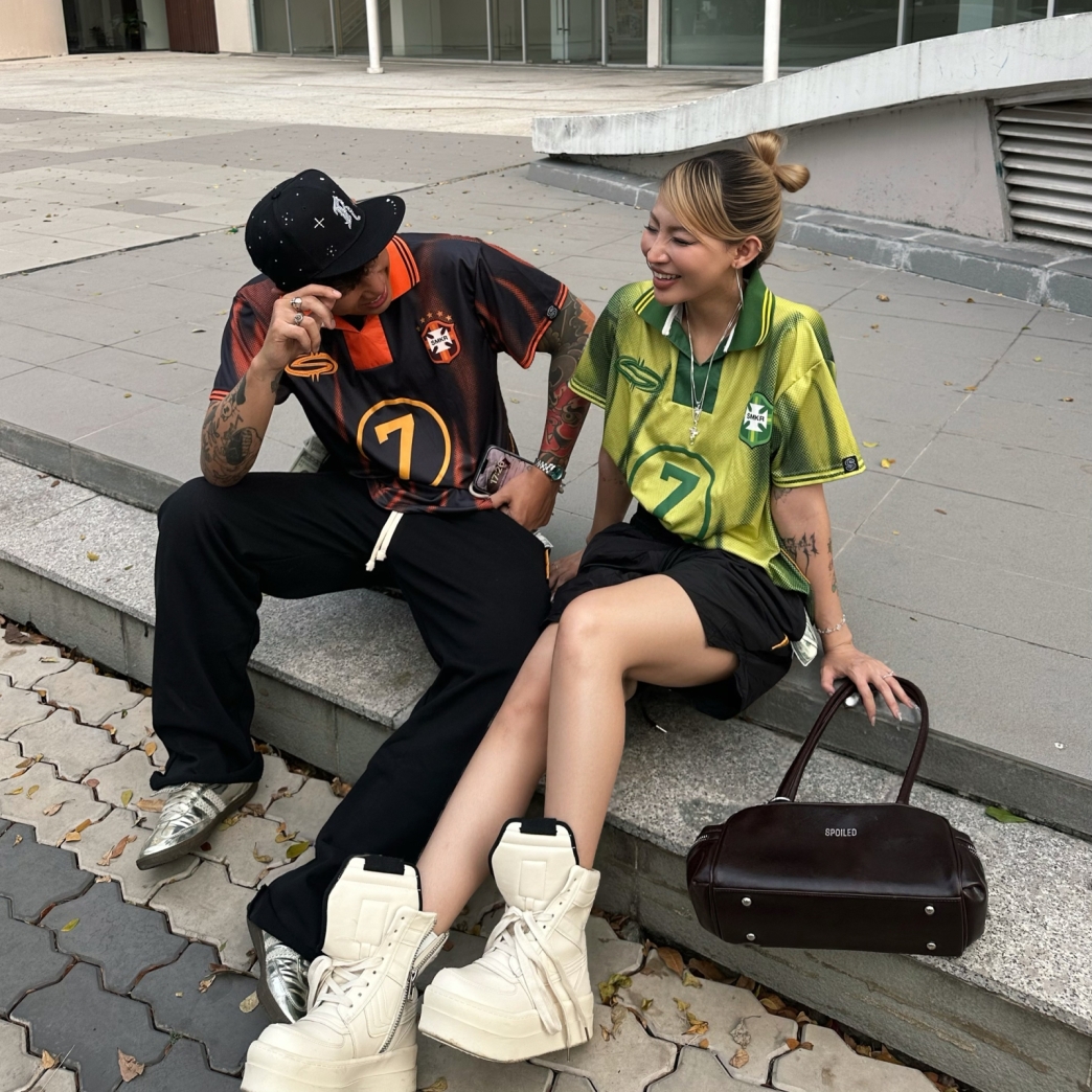 FLAME FOOTBALL JERSEY IN YELLOW