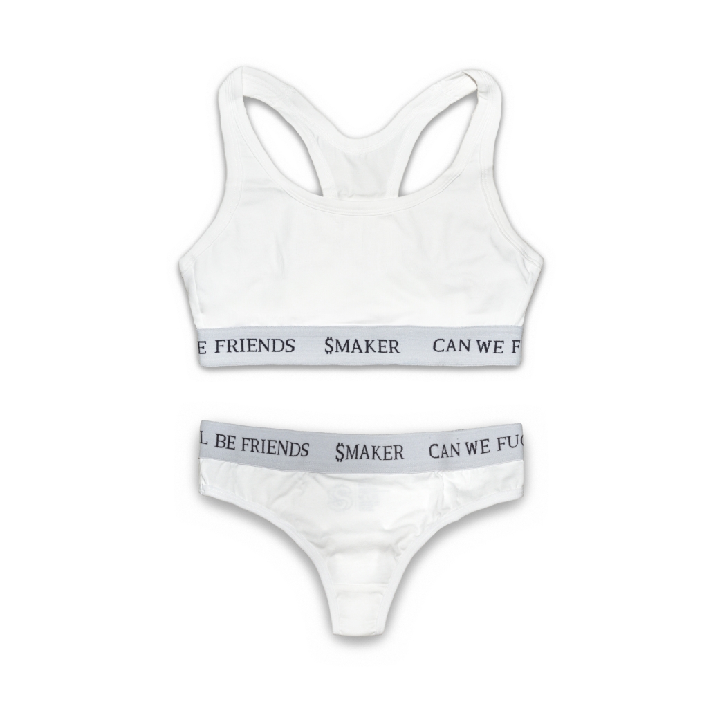 SMAKER WOMEN UNDERWEARS SET IN WHITE 