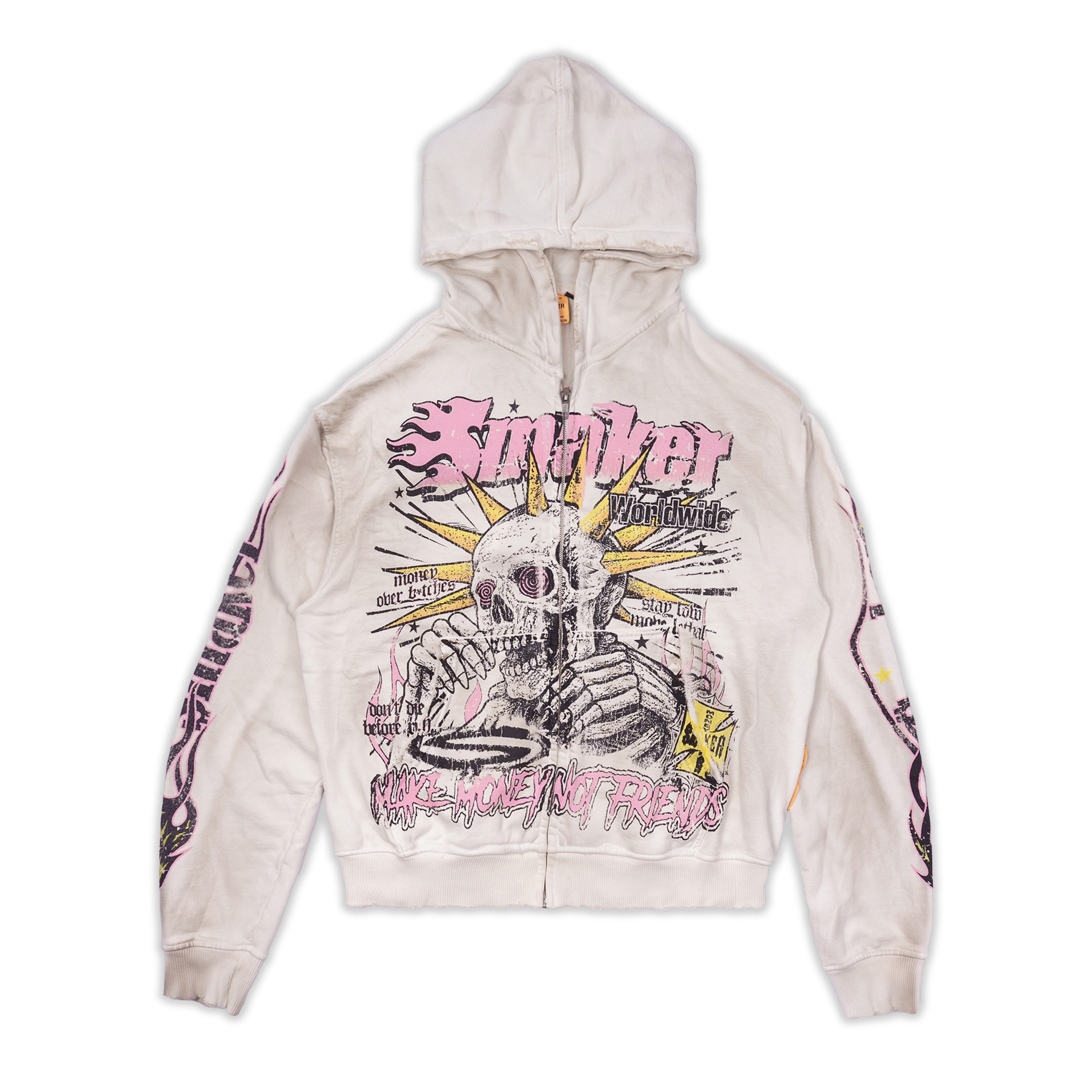 HARVEY HOODIE WASHED CREAM